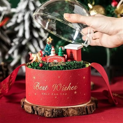 クリスマスラウンドクッキーキャンディギフトボックス